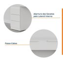 Ver imagem 4 de Escrivaninha Mesa Escritório Hera 3 Gavetas 163cm CabeCasa MadeiraOriginals Algodão Branco