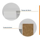 Ver imagem 5 de Escrivaninha Mesa Escritório Hera 3 Gavetas 163cm CabeCasa MadeiraOriginals Algodão Branco