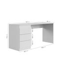 Ver imagem 2 de Escrivaninha Mesa Escritório Hera 3 Gavetas 163cm CabeCasa MadeiraOriginals Algodão Branco