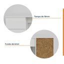 Ver imagem 5 de Escrivaninha Mesa Escritório Hera 3 Gavetas 163cm CabeCasa MadeiraOriginals Algodão