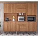 Ver imagem 2 de Armário de Cozinha Astra 10 Portas 4 Gavetas Jequitibá - Lukaliam
