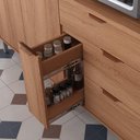 Ver imagem 4 de Armário de Cozinha Astra 10 Portas 4 Gavetas Jequitibá - Lukaliam