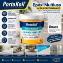 Ver imagem 2 de Kit 12 Rejunte Multiuso Epóxi Branco Porto Koll 1kg