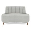 Ver imagem 2 de Sofá Living Decorativo 2 Lugares 1,35M Katara Cinza Bouclê G33 - Gran Belo