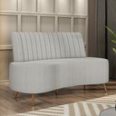 Ver imagem 1 de Sofá Living Decorativo 2 Lugares 1,35M Katara Cinza Bouclê G33 - Gran Belo