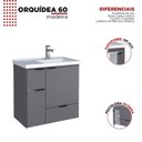 Ver imagem 5 de Gabinete para Banheiro com Cuba em Márimore Sintético 59,6cm 