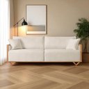 Ver imagem 6 de Sofá Fixo Lara 4 Lugares Luxo 2,50m Castellar Móbile Branco Corino Off White