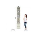 Ver imagem 4 de Mesa de Cabeceira Modulada Predileto 1 Porta e 3 Gavetas Areia - Móveis Henn