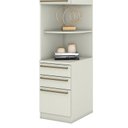 Ver imagem 3 de Mesa de Cabeceira Modulada Predileto 1 Porta e 3 Gavetas Areia - Móveis Henn