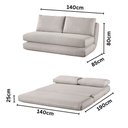 Ver imagem 3 de Sofá Cama Dora 2 Lugares 140 cm Casal Veludo Talento Móveis