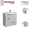 Ver imagem 5 de Gabinete para Banheiro com Cuba em Márimore Sintético 59,6cm