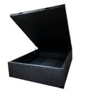 Ver imagem 1 de Cama Box Baú Casal Padrão com 48cm de Altura - Super Reforçado Corino Linho Chumbo
