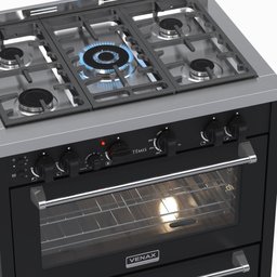 Fogao 5 Bocas Venax Temis Preto Gas Glp 220 V - 3