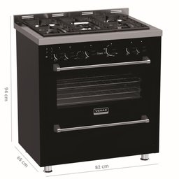 Fogao 5 Bocas Venax Temis Preto Gas Glp 220 V - 2