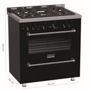 Ver imagem 2 de Fogao 5 Bocas Venax Temis Preto Gas Glp 220 V