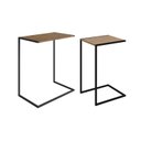 Ver imagem 2 de Conjunto 2 Mesas Laterais Industrial Marrom