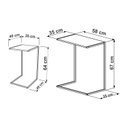 Ver imagem 3 de Conjunto 2 Mesas Laterais Industrial 