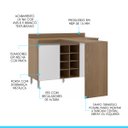 Ver imagem 2 de Balcão com Bancada Ilha para Cozinha 120 Cm MDP Branco Avelã 0465 MENU