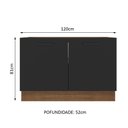 Ver imagem 3 de Balcão de Pia Cozinha 2 Portas Rustic/Preto Agata Madesa