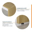 Ver imagem 5 de Escrivaninha Mesa Escritório em Tamburato Acabamento em BP Ficus 120cm CabeCasa MadeiraOriginals Marrom