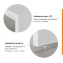 Ver imagem 6 de Escrivaninha Mesa Escritório em Tamburato Acabamento em BP Ficus 150cm CabeCasa MadeiraOriginals Branco