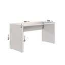 Ver imagem 4 de Escrivaninha Mesa Escritório em Tamburato Acabamento em BP Ficus 150cm CabeCasa MadeiraOriginals Branco