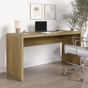 Mesa de Escritório em Tamburato Acabamento em BP 150cm Ficus CabeCasa MadeiraMadeira