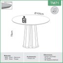 Ver imagem 3 de Mesa de Jantar Redonda 105cm com 4 Cadeiras Dalla Costa Mdf Cor:off White com Freijó e Cesare