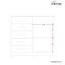 Ver imagem 5 de Cômoda 2 Portas 6 Gavetas New Xangai Albatroz Móveis