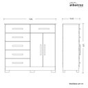 Ver imagem 4 de Cômoda 2 Portas 6 Gavetas New Xangai Albatroz Móveis