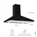 Ver imagem 6 de Coifa de Parede Piramidal Suggar TP0290PT 90cm LED Preto 110V