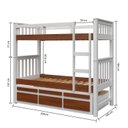 Ver imagem 3 de Treliche Solteiro Com 3 Gavetas 100% Madeira Maciça