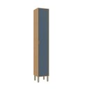 Ver imagem 6 de Paneleiro Simples com 1 Porta Colors Azul/Freijó/Secreto