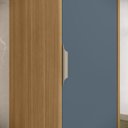 Ver imagem 7 de Paneleiro Simples com 1 Porta Colors Azul/Freijó/Secreto