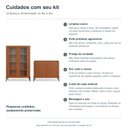 Ver imagem 4 de Kit Cristaleira com Buffet Bend Frisado Principal Incolar Cedro Metal Preto