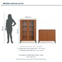 Ver imagem 3 de Kit Cristaleira com Buffet Bend Frisado Principal Incolar Cedro Metal Preto