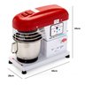 Batedeira Planetária 5L Profissional Motor 1000w Bivolt Maná Branco/Vermelho - 3