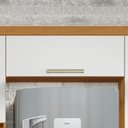 Ver imagem 1 de Armário de Cozinha Aéreo 80cm 1 Porta Basculante Burguesa Premuim 100% MDF Branco/Freijó