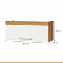 Ver imagem 5 de Armário De Cozinha Aéreo 80Cm 1 Porta Basculante Burguesa Premuim  100% Mdf