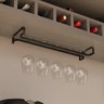 Porta Taças de Pendurar Taça Vinho Drinks 80cm Suporte Teto Gourmet em Aço Cozinha Adega Bar Preto - 2