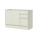 Ver imagem 3 de Balcão Pia 3 Portas 2 Gavetas 120cm 100% MDF Fineze Bege/Areia HP