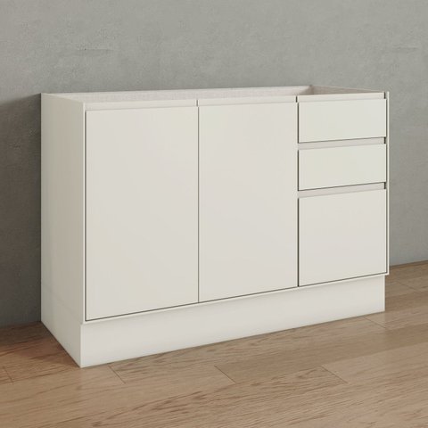 Balcão Pia 3 Portas 2 Gavetas 120cm 100% Mdf Fineze