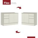 Ver imagem 6 de Balcão Pia 3 Portas 2 Gavetas 120cm 100% MDF Fineze Bege/Areia HP