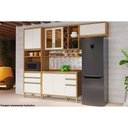 Ver imagem 6 de Armário Aéreo Cozinha Modulado Tempranillo Nicho Adega 2 Portas Vidro Reflecta120cm Amendoa/off