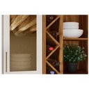 Ver imagem 5 de Armário Aéreo Cozinha Modulado Tempranillo Nicho Adega 2 Portas Vidro Reflecta120cm Amendoa/off