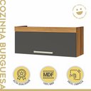 Ver imagem 2 de Armário De Cozinha Aéreo 80Cm 1 Porta Basculante Burguesa Premuim  100% Mdf