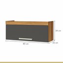 Ver imagem 5 de Armário De Cozinha Aéreo 80Cm 1 Porta Basculante Burguesa Premuim  100% Mdf
