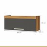 Armário De Cozinha Aéreo 80Cm 1 Porta Basculante Burguesa Premuim  100% Mdf - 5