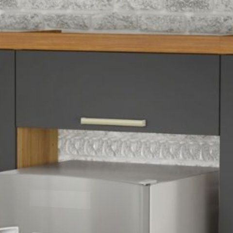 Armário de Cozinha Aéreo 80cm 1 Porta Basculante Burguesa Premuim 100% MDF Cinza/Freijó/Grafite