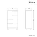 Ver imagem 5 de Cômoda 4 Gavetas Doble Branco/Freijó